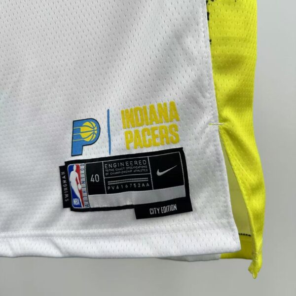 Camiseta Regata NBA Indiana Pacers Nike City Edition Swingman 0 Tyrese Haliburton Branca 2025 Nike - Imagem 6