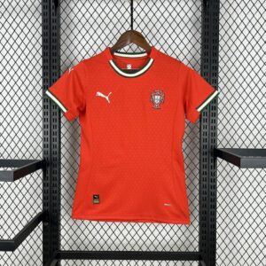 Camisa Seleção Portugal Home Feminina 2025 Puma Vermelha