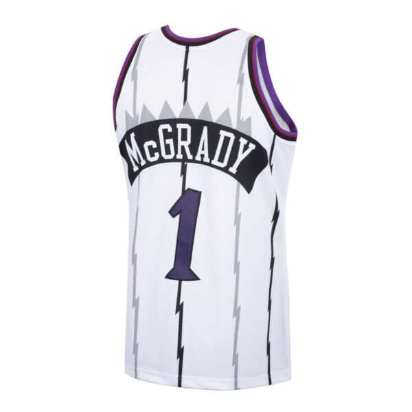 Camiseta Regata NBA Toronto Raptors 1 Tracy McGrady Mitchell & Ness Branca 1998/99 - Imagem 2