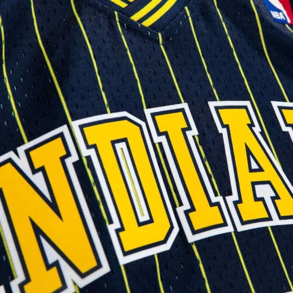 Camiseta Regata Basquete NBA Indiana Pacers Jermaine O'Neal 7 Mitchell & Ness Edition Azul 2003/04 - Imagem 5
