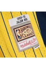 Camiseta Regata Basquete NBA Indiana Pacers Jalen Rose 5 Mitchell & Ness Edition Amarela 1990/00 - Imagem 3