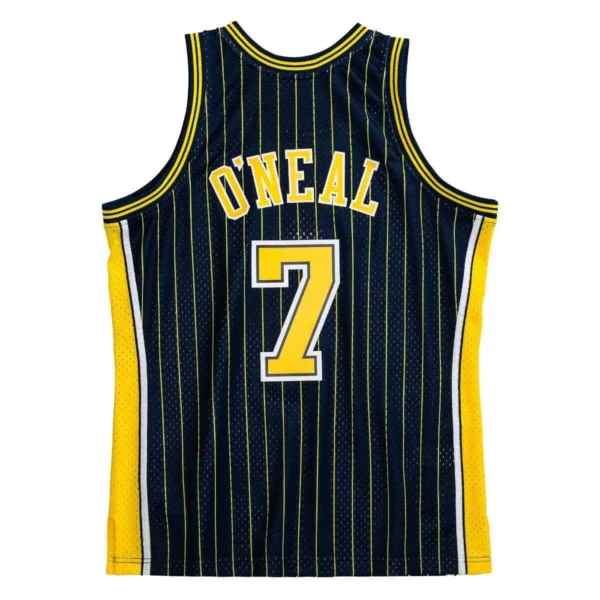 Camiseta Regata Basquete NBA Indiana Pacers Jermaine O'Neal 7 Mitchell & Ness Edition Azul 2003/04 - Imagem 2