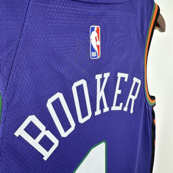 Camiseta Regata Basquete NBA Phoenix Suns 1 Booker City Edition 2025 Roxa Nike - Imagem 8