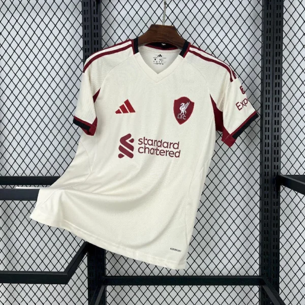 Camisa Liverpool Away Versão Torcedor 2025/2026 Branca Adidas - Imagem 3
