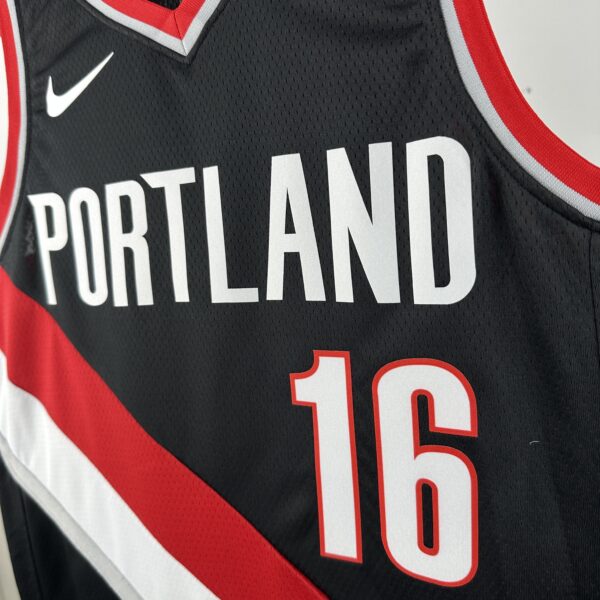 Camiseta Regata Basquete NBA Portland Trail Blazers Icon Edition 2025 Preta Nike - Imagem 3