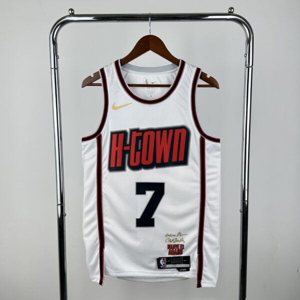 Camiseta Regata Basquete NBA Houston Rockets City 7 Durant Edition Branca 2025 Nike - Imagem 12