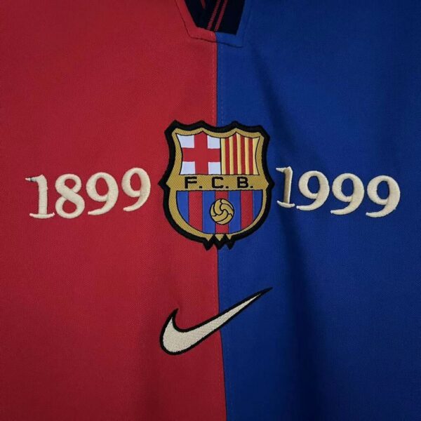 Camisa Retrô Barcelona 100th Aniversário 1999 Nike - Imagem 3