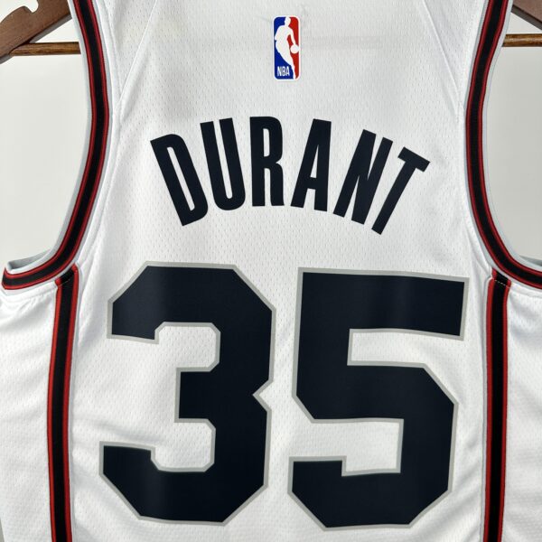 Camiseta Regata Basquete NBA Houston Rockets City 7 Durant Edition Branca 2025 Nike - Imagem 6