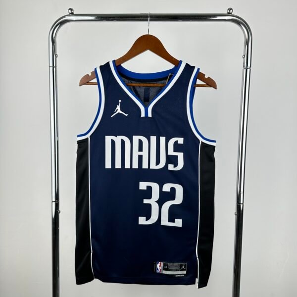 Camiseta Regata NBA Dallas Mavericks 32 Flagg Statement Edition Azul Marinho 2025 Jordan - Imagem 10