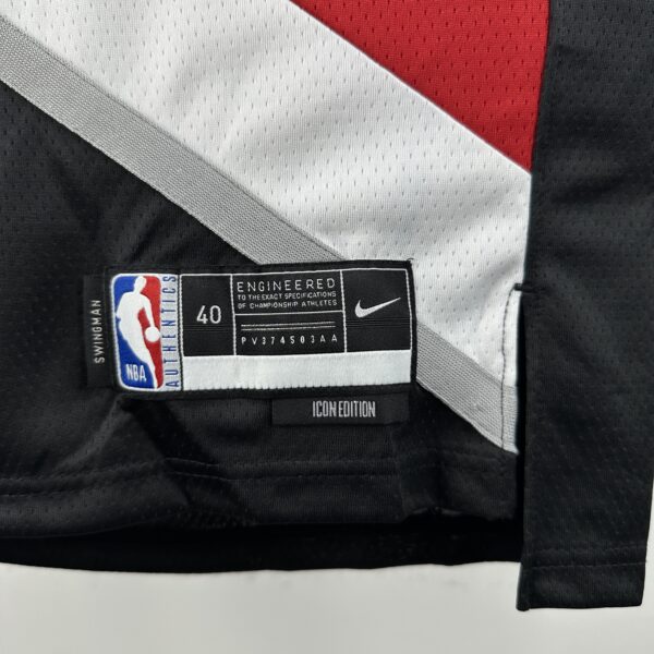 Camiseta Regata Basquete NBA Portland Trail Blazers Icon Edition 2025 Preta Nike - Imagem 5