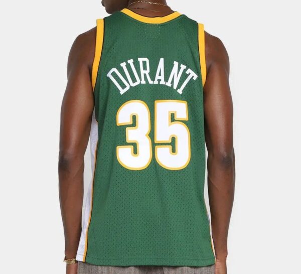 Camiseta Regata NBA Seattle Supersonics 35 Durant Mitchell & Ness Verde 2007/08 - Imagem 11