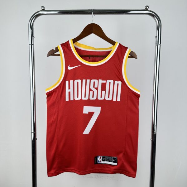 Camiseta Regata Basquete NBA Retrô Houston Rockets City 7 Durant Edição Anos 90 Vermelha 2025 Nike - Imagem 9