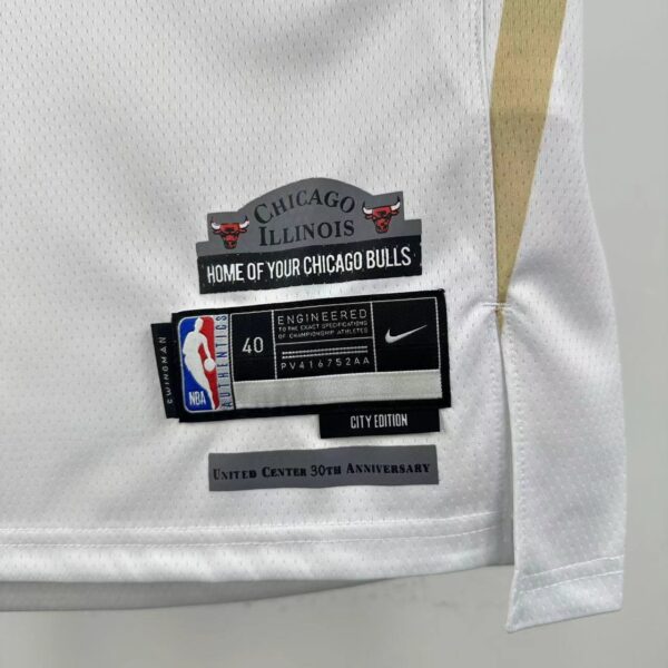 Camiseta Regata Basquete NBA Chicago Bulls 23 Jordan City Edition 2025 Branco Nike - Imagem 5