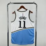 Camiseta Regata Basquete NBA Atlanta Hawks 11 Trae Young City Edition Branca 2025 Nike - Imagem 10