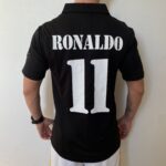 Camisa Retrô Real Madrid Away Ronaldo 11 - 2002/2003 Adidas Preta - Imagem 14