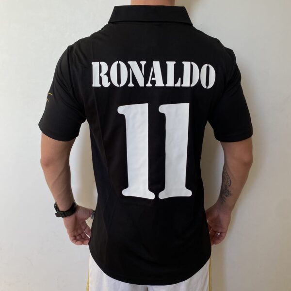 Camisa Retrô Real Madrid Away Ronaldo 11 - 2002/2003 Adidas Preta - Imagem 14