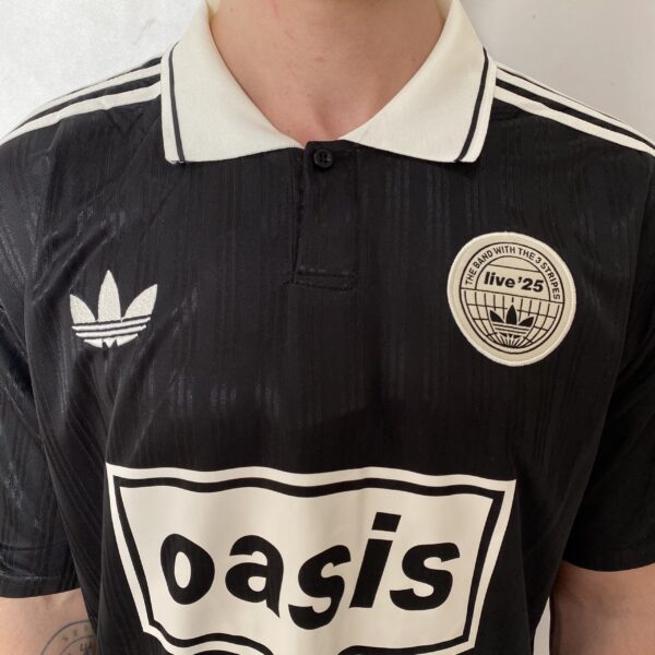Camisa Oasis Jacquard Tour 2025/2026 Preta Branca Adidas - Imagem 4