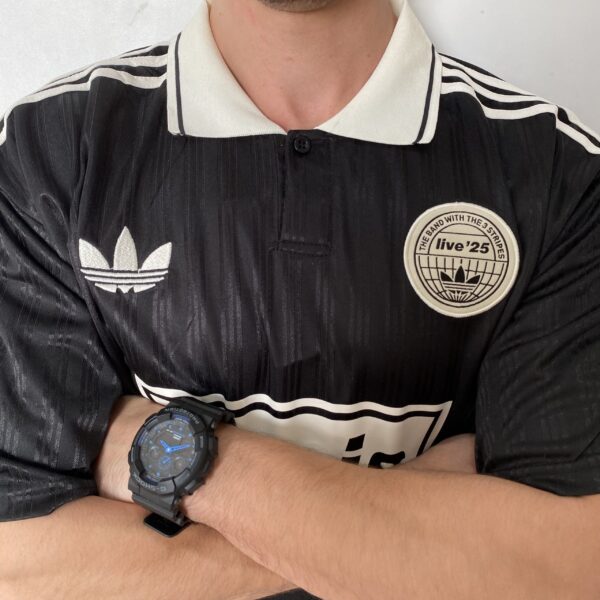 Camisa Oasis Jacquard Tour 2025/2026 Preta Branca Adidas - Imagem 3