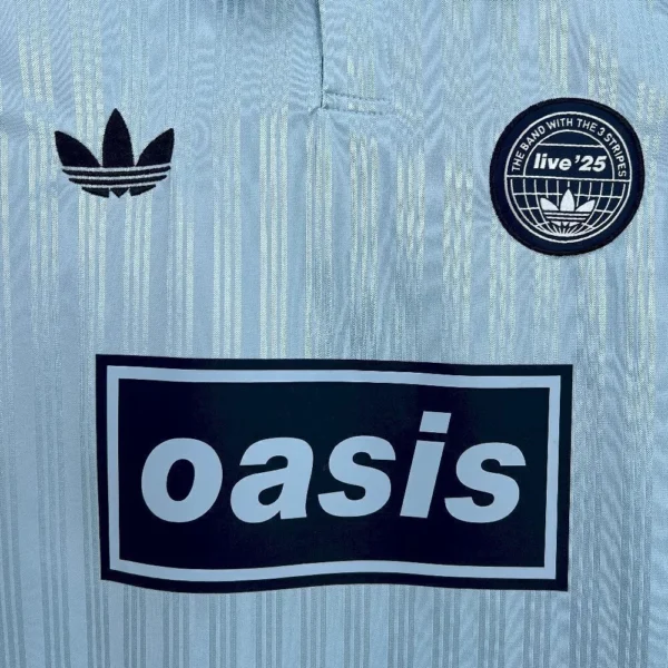 Camisa Oasis Jacquard Tour 2025/2026 Azul Clear Sky Adidas - Imagem 3