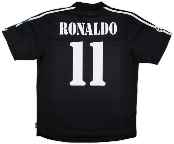 Camisa Retrô Real Madrid Away Ronaldo 11 - 2002/2003 Adidas Preta - Imagem 24