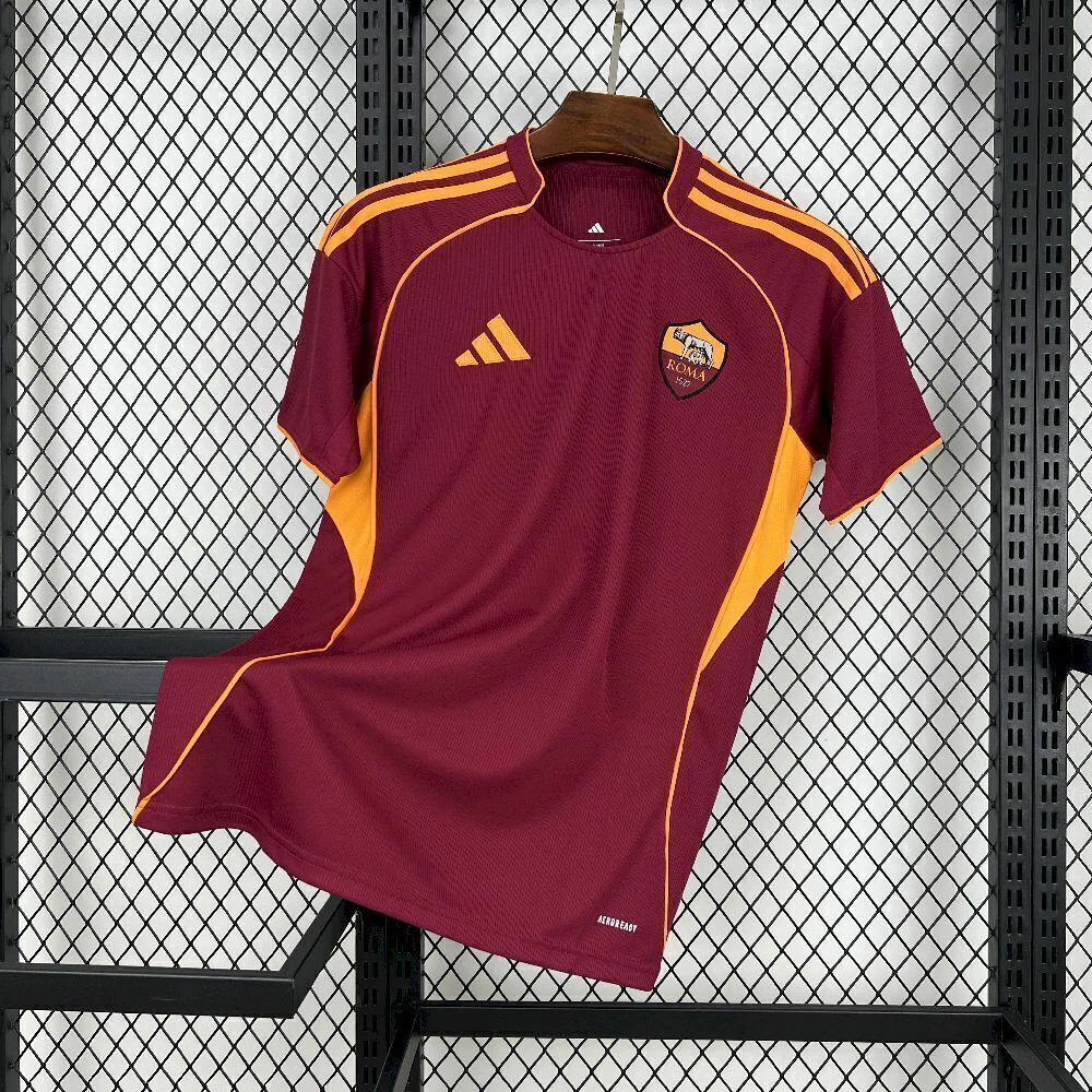NGRENGJKEN Camisa Roma Home Versão Torcedor 25/2026 Adidas - Imagem 1