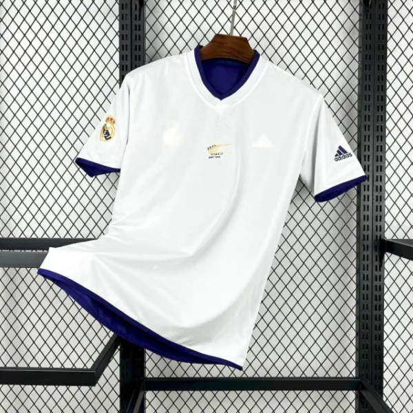 Camisa Retrô Real Madrid Third Dupla Face 2002/2003 Adidas Roxa & Branca - Imagem 2