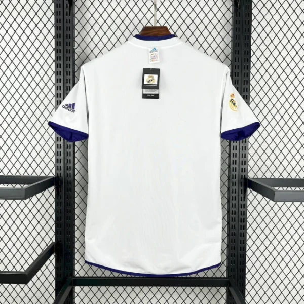 Camisa Retrô Real Madrid Third Dupla Face 2002/2003 Adidas Roxa & Branca - Imagem 9