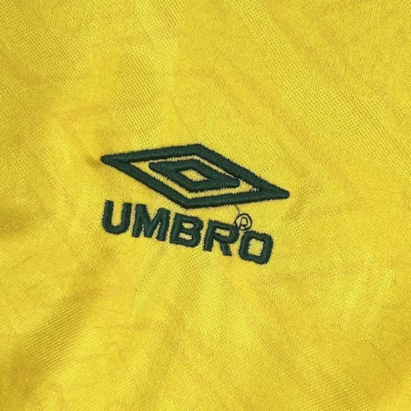 Camisa Retrô Clássica Seleção Brasileira Home - Brasil Amarela – Bebeto 7 - 1991/1993 Umbro - Imagem 12