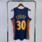 Camiseta Regata NBA Golden State Warriors 30 Stephen Curry Mitchell & Ness Azul Marinho 2009/10 - Imagem 13