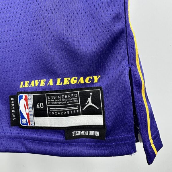 Camiseta Regata NBA Los Angeles Lakers Statement Edition Roxa 2025 Jordan - Imagem 4