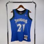 Camiseta Regata NBA Minnesota Timberwolves 21 Kevin Garnett Mitchell & Ness Azul 2003/04