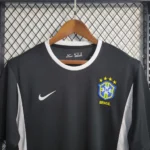 Camisa Retrô Clássica Seleção Brasileira Brasil Goleiro – Nike – Preta – 2002 - Imagem 2