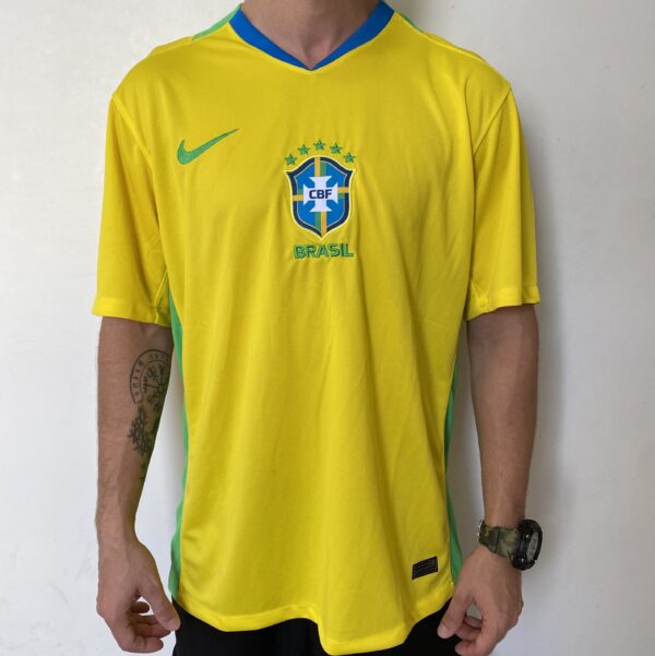 Camisa Brasil Seleção Brasileira Home Versão Torcedor Masculina Amarela 25/2026 Nike - Imagem 6