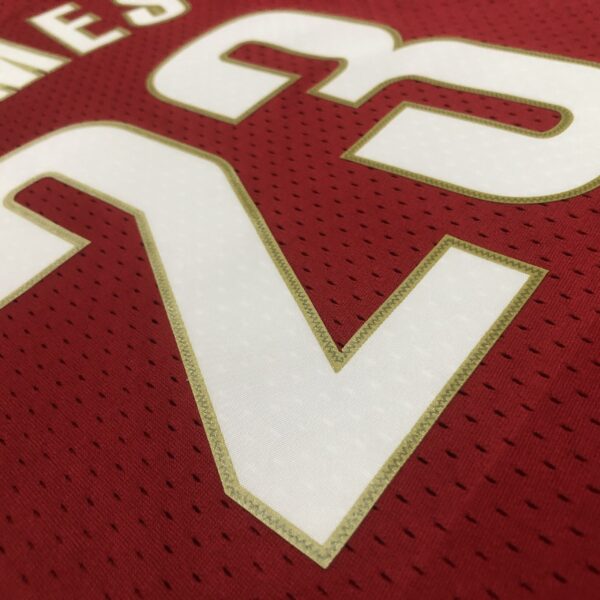 Camiseta Regata NBA Cleveland Cavaliers 23 Lebron James Mitchell & Ness Vermelha 2003/04 - Imagem 14