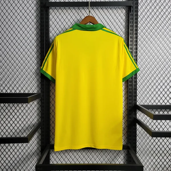 Camisa Retrô Clássica Seleção Brasileira Home - Brasil Amarela – 1979/80 Adidas - Imagem 8