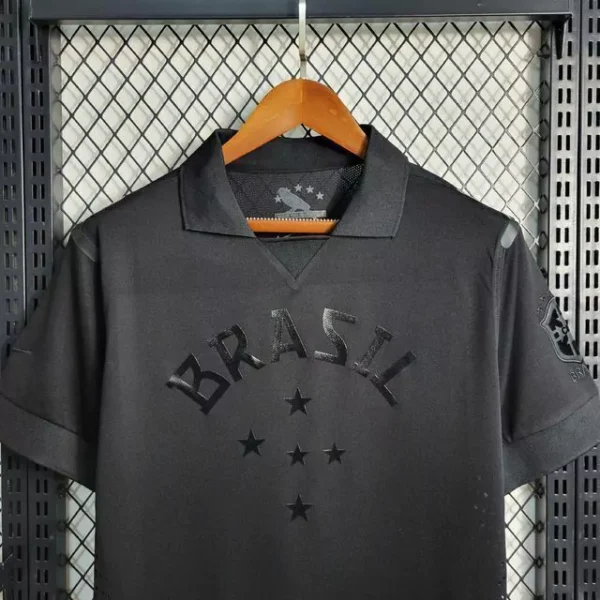 Camisa Retrô Seleção Brasileira - Brasil All Black – Preta 2014 Nike - Imagem 3