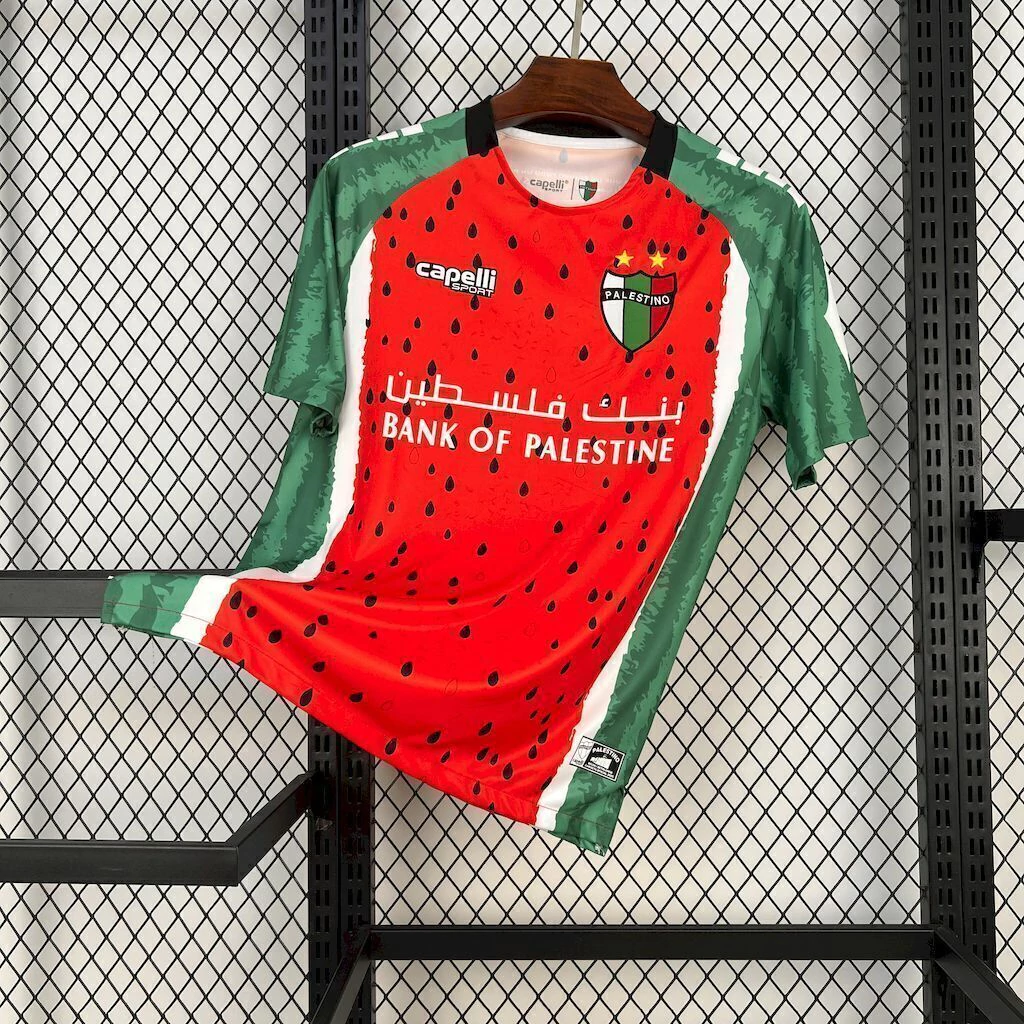 e~wmgewg Camisa Palestino Third Versão Torcedor 2025/2026 Vermelha - Imagem 1