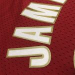 Camiseta Regata NBA Cleveland Cavaliers 23 Lebron James Mitchell & Ness Vermelha 2003/04 - Imagem 16