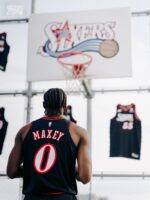 Camiseta Regata Basquete NBA Philadelphia 76ers Sixers Classic Edition Preta 25/2026 Nike - Imagem 9