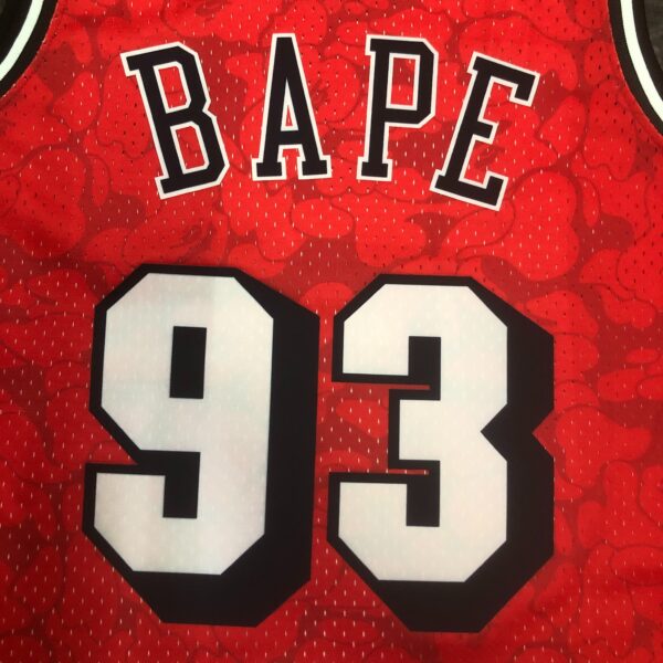Camiseta Regata NBA Miami Heat BAPE Mitchell & Ness Vermelha 1993 - Imagem 15