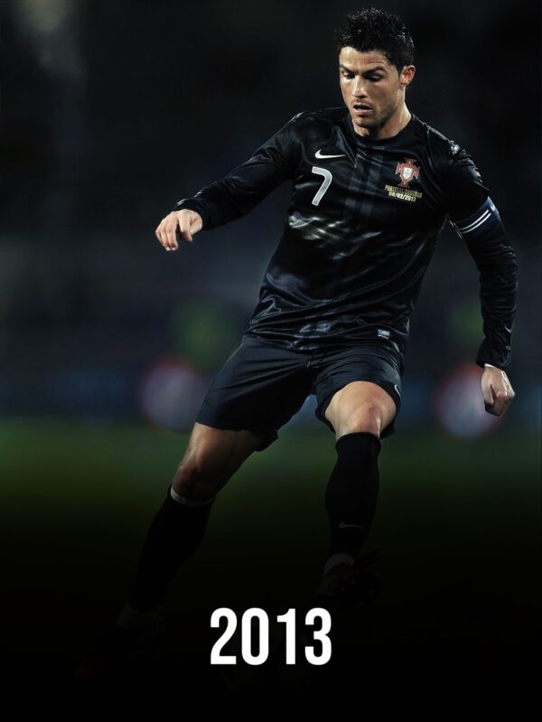 Camisa Retrô Clássica Seleção Portugal Away 2013 Preta Nike - Imagem 7