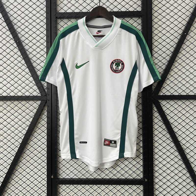7b32550916-39fb0557dcdb21b92917407651206612-1024-1024 Camisa Retrô Clássica Seleção Nigéria Away 1998 Branca Nike - Imagem 1