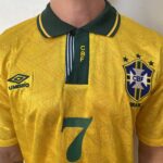 Camisa Retrô Clássica Seleção Brasileira Home - Brasil Amarela – Bebeto 7 - 1991/1993 Umbro - Imagem 2