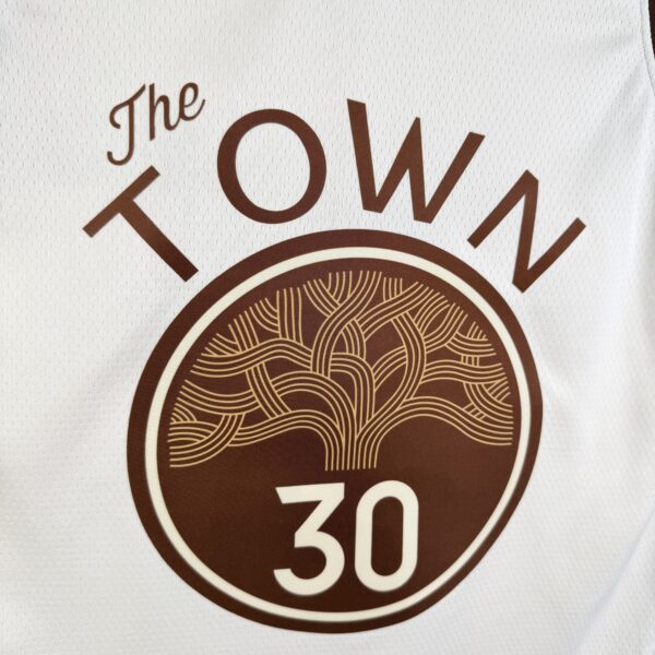 Camiseta Regata NBA Golden State Warriors Curry 30 City Edition Bege 2025/26 Nike - Imagem 4