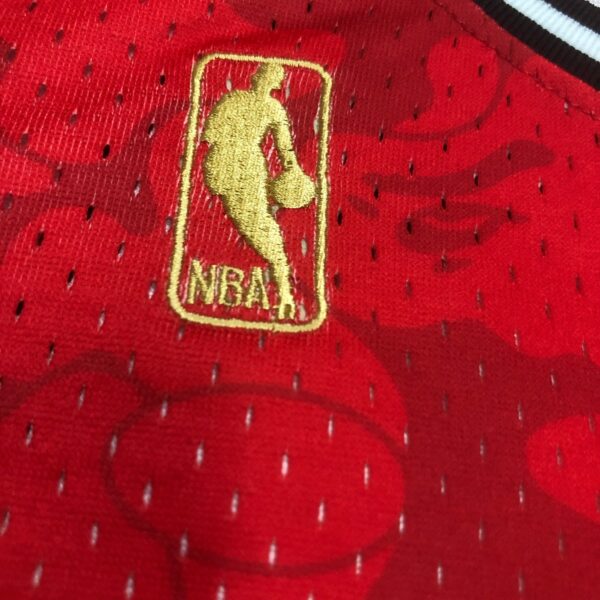Camiseta Regata NBA Miami Heat BAPE Mitchell & Ness Vermelha 1993 - Imagem 9
