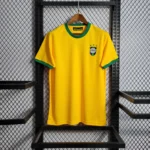 Camisa Retrô Clássica Seleção Brasileira Home - Brasil Amarelo – 1972