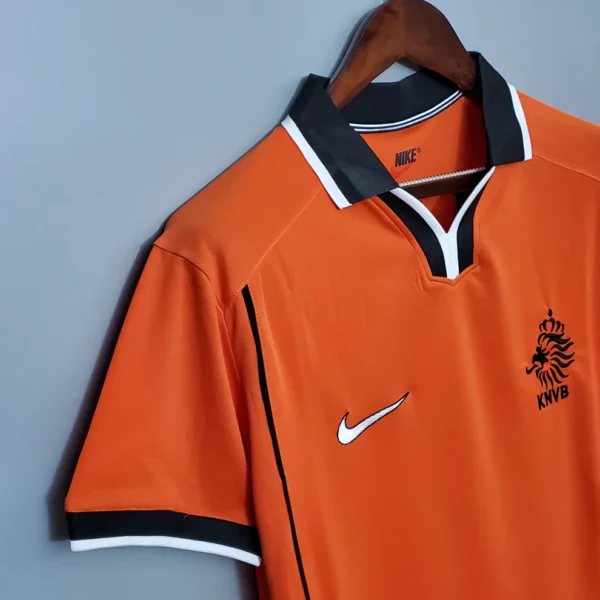 Camisa Retrô Clássica Seleção Holanda Home 1998 Laranja Nike - Imagem 3