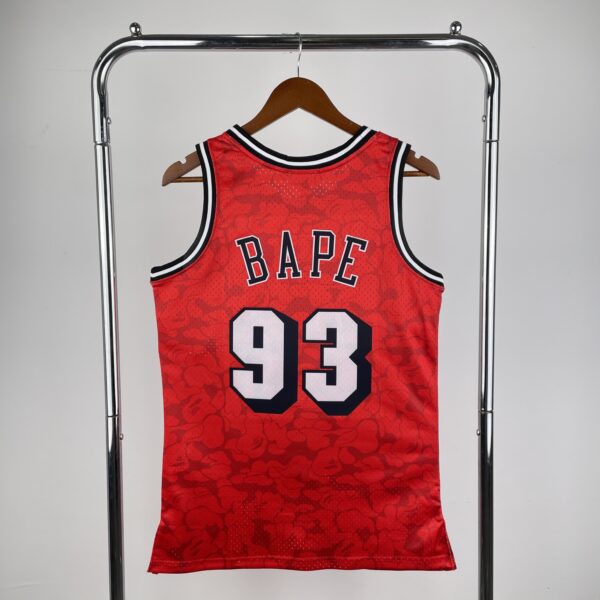 Camiseta Regata NBA Miami Heat BAPE Mitchell & Ness Vermelha 1993 - Imagem 14