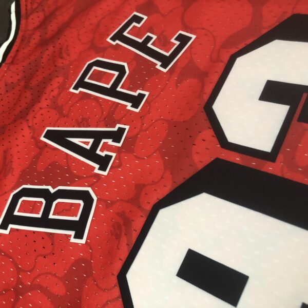 Camiseta Regata NBA Miami Heat BAPE Mitchell & Ness Vermelha 1993 - Imagem 16