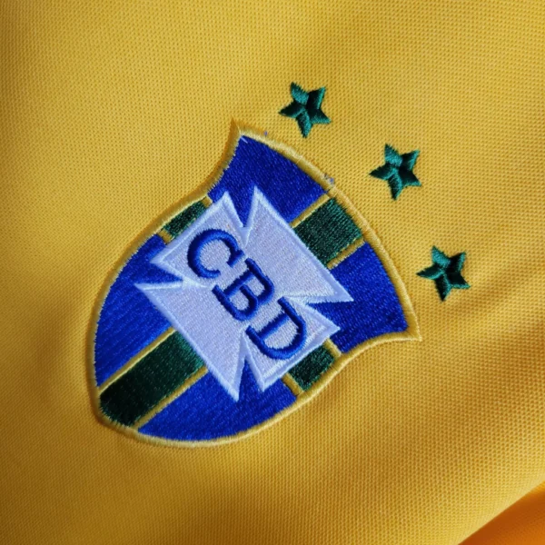 Camisa Retrô Clássica Seleção Brasileira Home - Brasil Amarelo – 1972 - Imagem 3